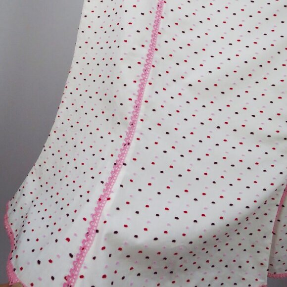 NWT Helen Wang Pink Swiss Dots Trumpet Skirt with Embroidered Seam Detail - Picture 13 of 14